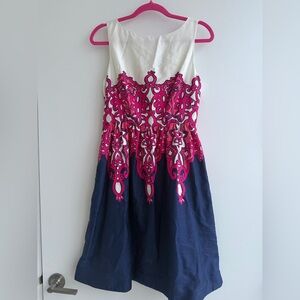 Lilly Pulitzer Pink and Navy Dress